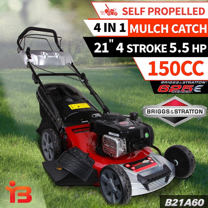 21" Mulch / Catch Self Propelled Lawn Mower 4 Stroke Multi Function