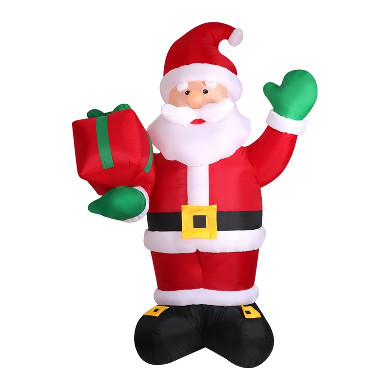 Inflatable Christmas Decorations Santa Snowman with LED Light Xmas ...