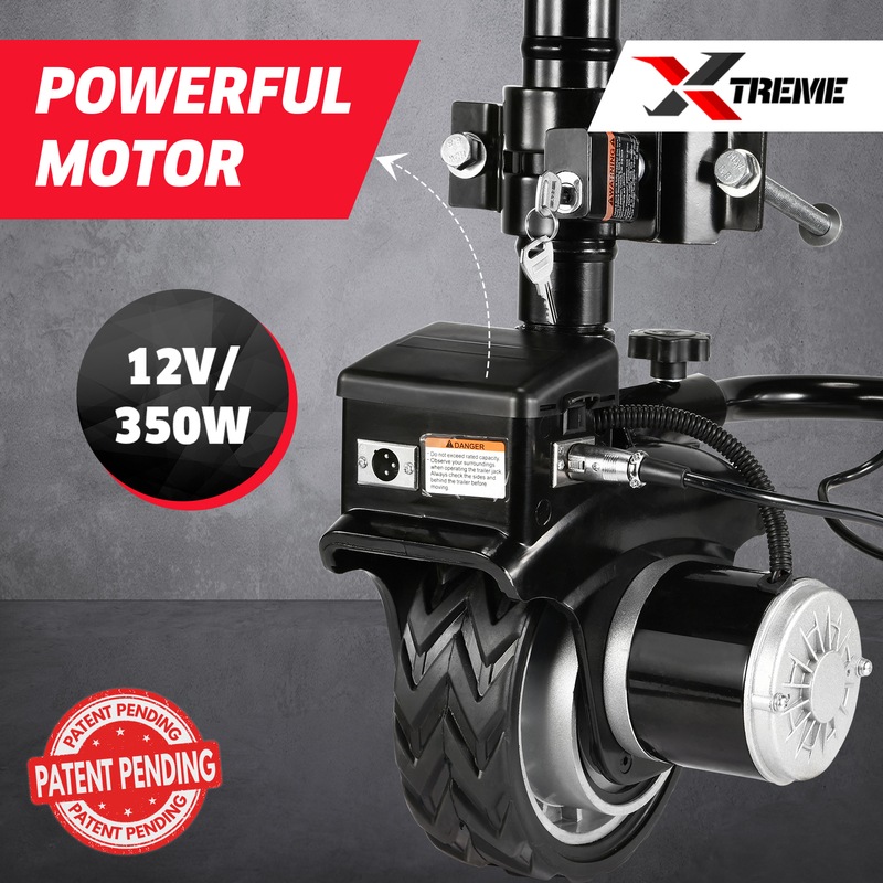 NEW 12V Electric Motorised 8" Jockey Wheel 350W 3500KG Trailer Remote