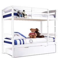 Bunk Beds Single Frame Solid Pine Children Wooden Bed Bedroom Kids Furniture
