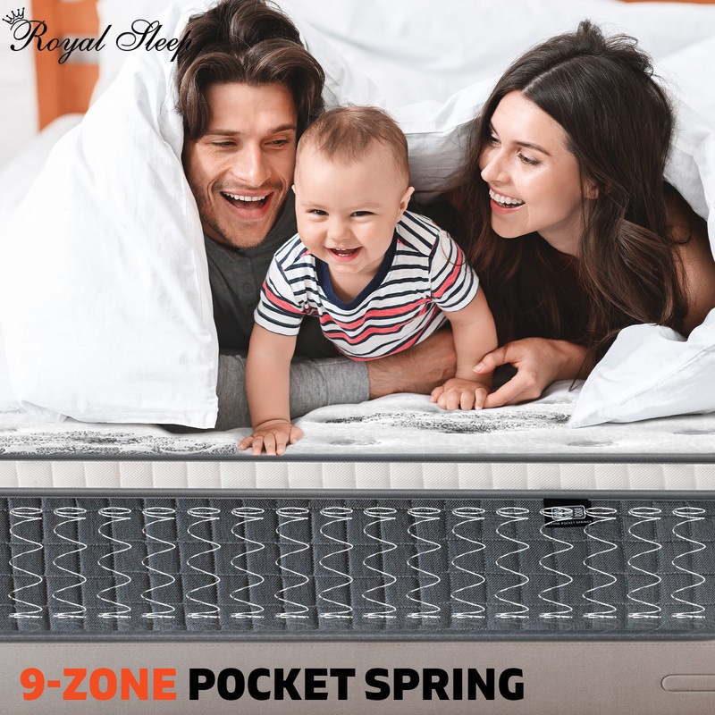 Buy Queen Double King Single Mattress Bed Euro Top 9 Zone Pocket Spring