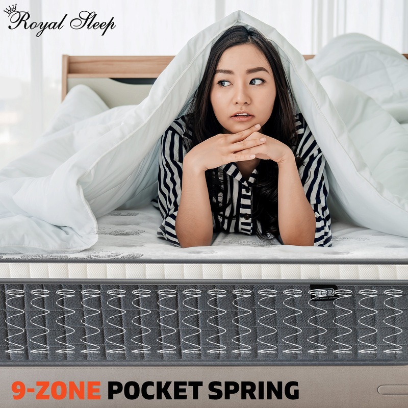 Buy Queen Double King Single Mattress Bed Euro Top 9 Zone Pocket Spring