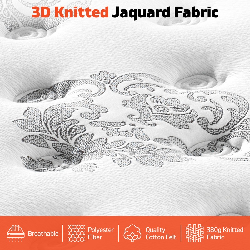 queen double king single mattress bed euro top 9 zone pocket spring latex 34cm buy king size mattress 352783