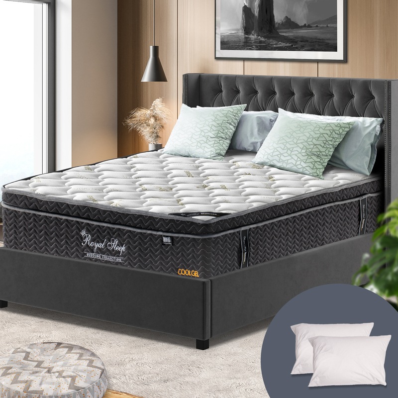 queen double king single mattress euro top 9 zone pocket spring cool gel bamboo buy king size mattress 916632