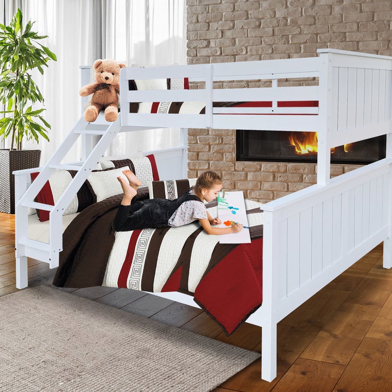 Bunk Bed Double Single Frame Solid Pine Bed Children Bedroom Kids Furniture