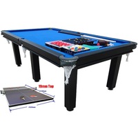 8FT Pool Table Net Pockets Billiards Snooker Table 25mm Table Top With Full Size 19mm Table Tennis Top