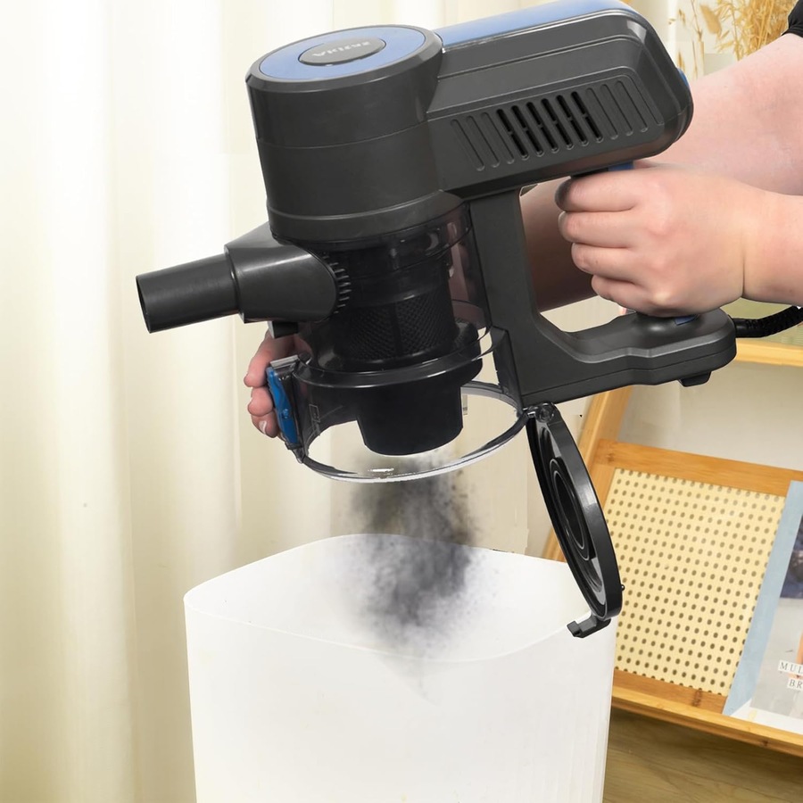 Akitas S12 Corded Vacuum Cleaner Handheld Stick Corded Hoover 2 in 1 Bagless Vacuum Cleaner with German Wessel Werk Head Nozzle Light Weight