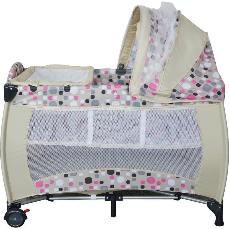 Buy Baby Travel PortaCot Playpen w/ Carry Bag in Beige MyDeal