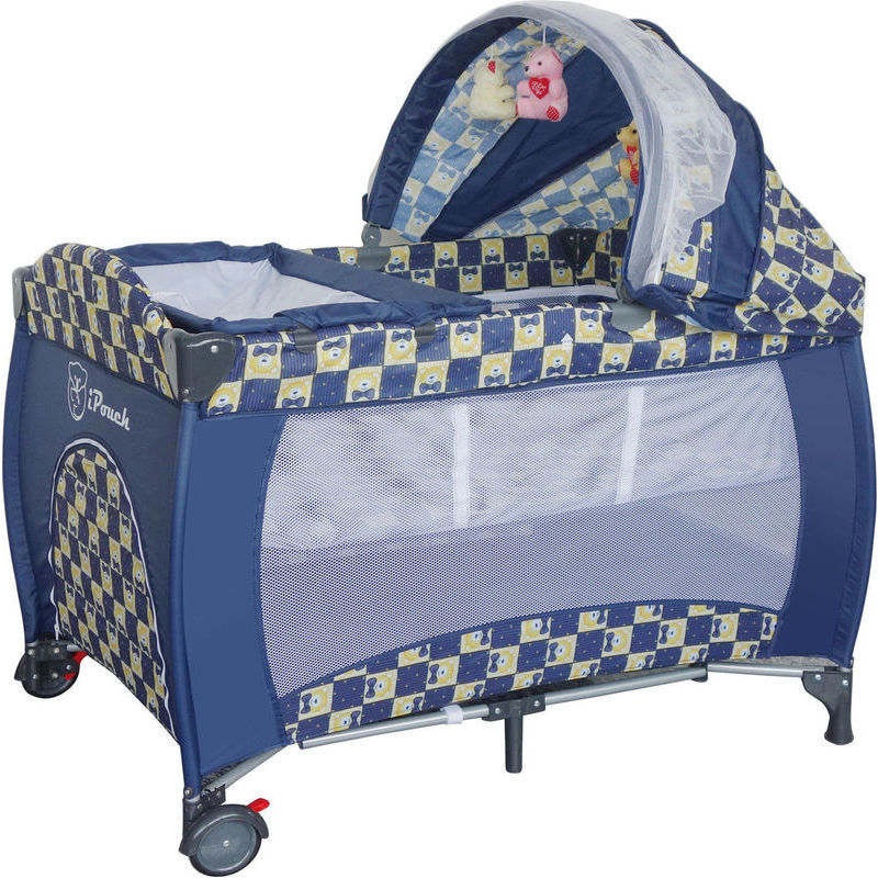 Baby Travel Portacot Playpen W  Carry Bag In Navy 