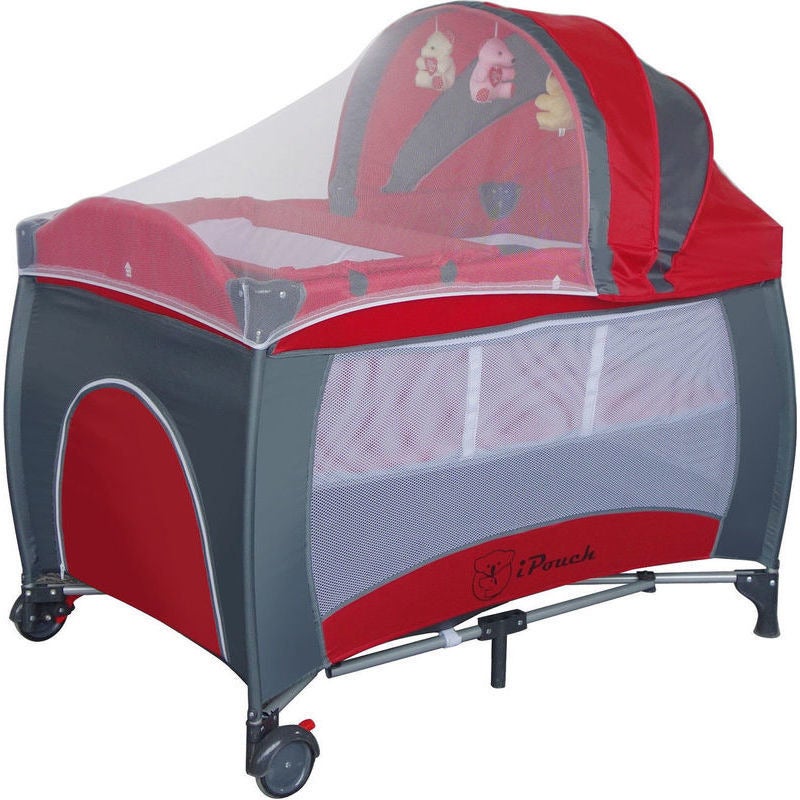 Baby Travel PortaCot Playpen w/ Carry Bag in Red
