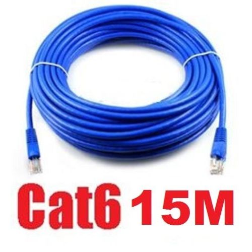 CAT6 Ethernet LAN Network Cable 15m 50 Feet in Blue