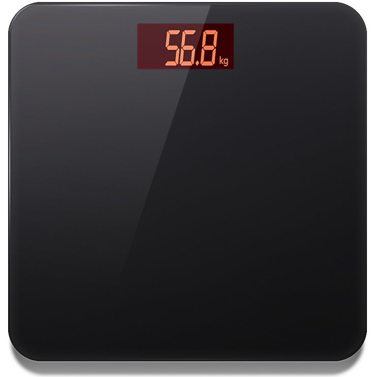 Sleek Black Digital Bathroom Scale