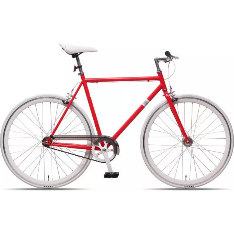 Progear Single Speed Fixie Bike in Red & White 53cm Buy Road Bikes