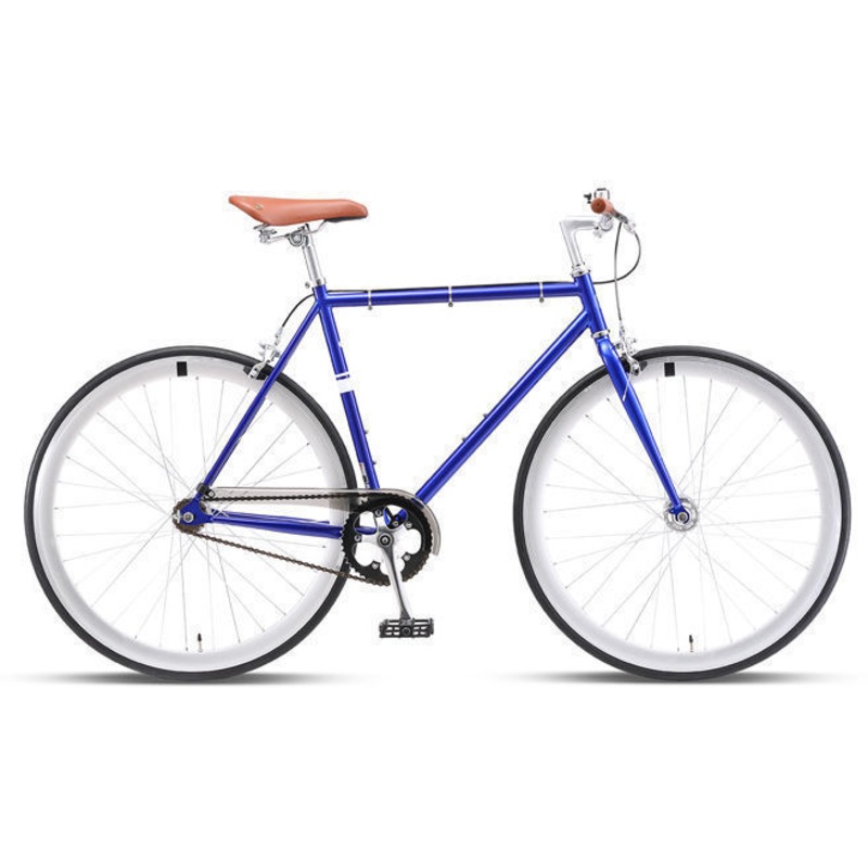 blue fixed gear bike