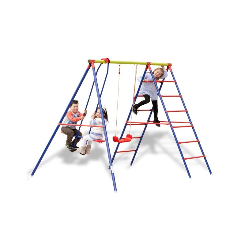 Kids Burke 2 Station Metal Swing Set + Glider Swing Buy Swings 175400