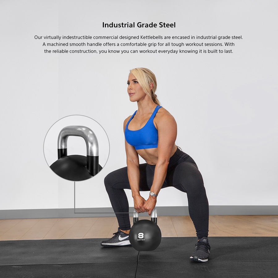 CORTEX 8kg Commercial Steel Kettlebell V2