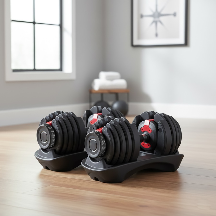 LSG 48kg Adjustable Dumbbells Dumbell Set 2.5kg-24kg (Pairs)