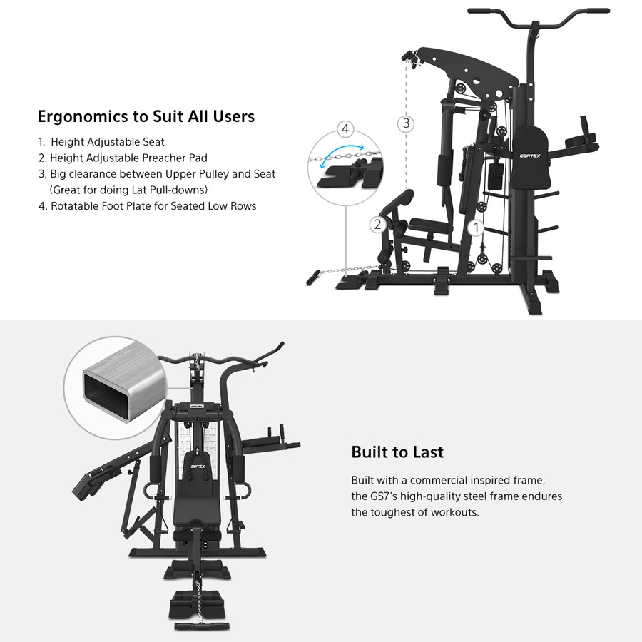 CORTEX GS7 Multi Station Multi-Function Home Gym with 73kg Stack