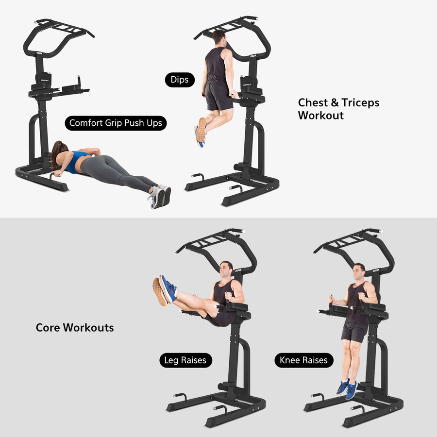 CORTEX PT-105 Commercial Chin Up Dip Knee Raise Power Tower