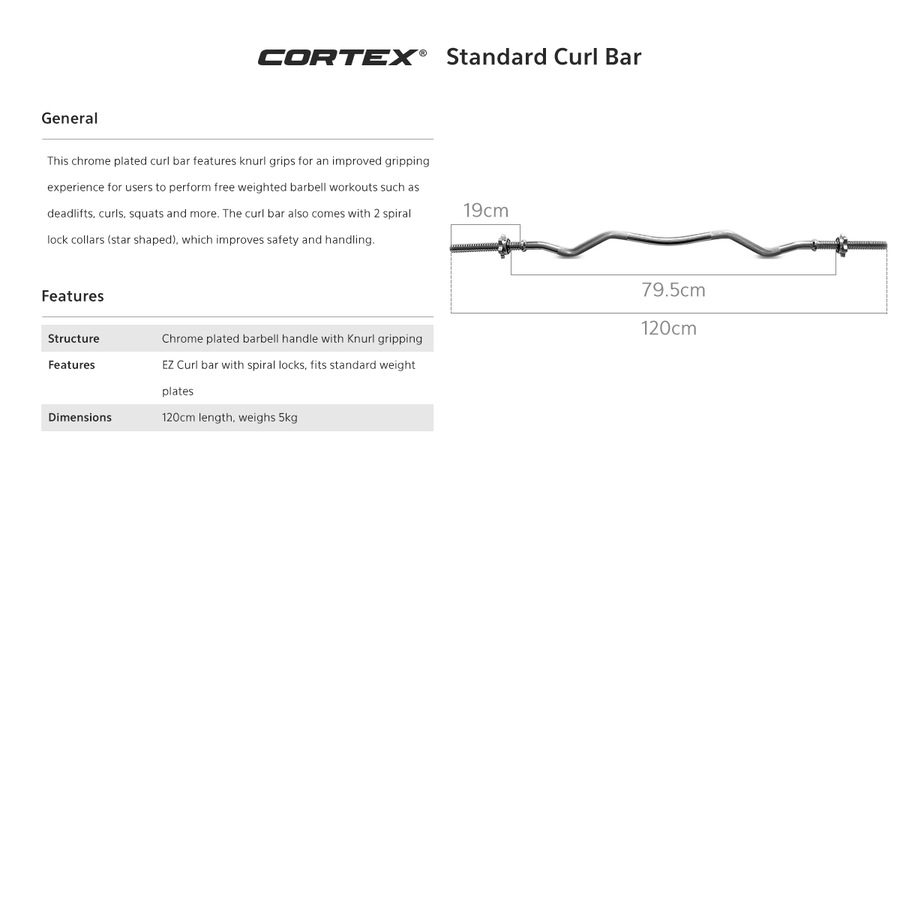 CORTEX Standard Curl Bar Screw