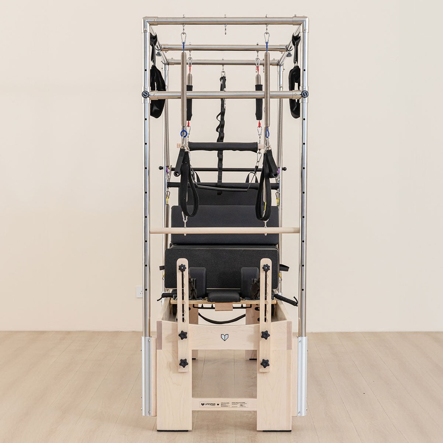 Lifespan Fitness Contour Cadillac Pilates Reformer with Full Trapeze Table (Black)