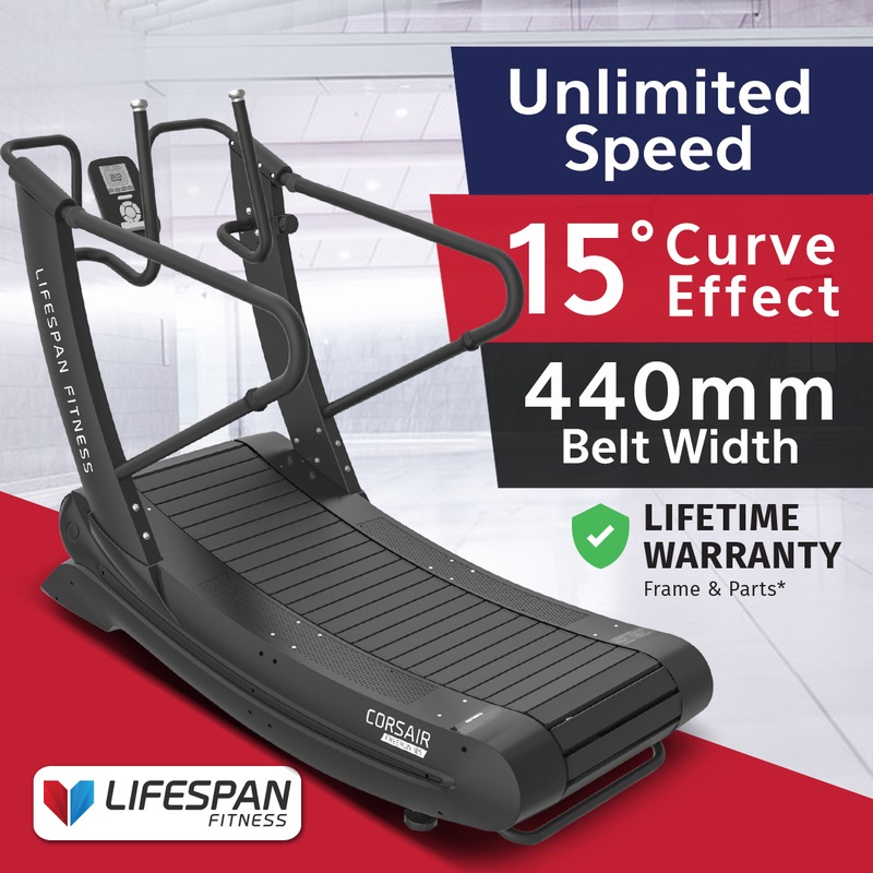 Buy Lifespan Fitness Corsair FreeRun 105 Curved Treadmill MyDeal