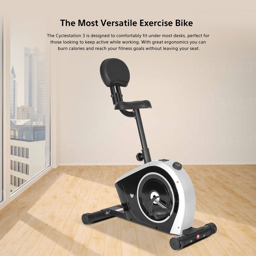 Lifespan Fitness Cyclestation3 Mini Exercise Bike Under Desk Work & Cycle Station with 8 Magnetic Resistance Levels