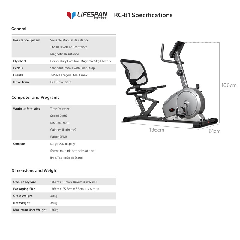 rc 81 recumbent bike