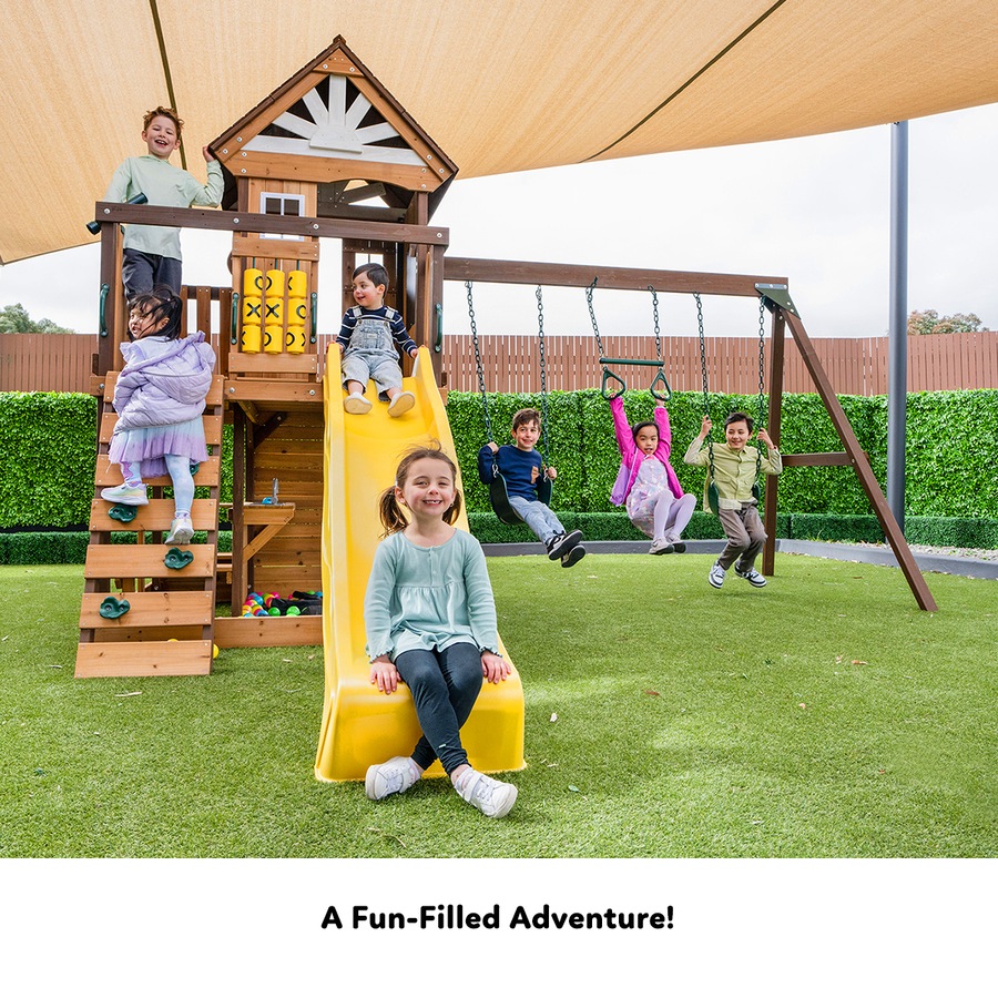 Lifespan Kids Coventry Play Centre Swing Set with 2.2m Yellow Slide