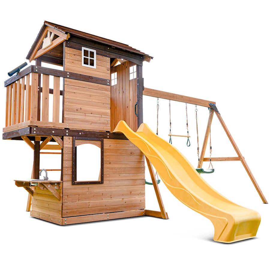 Lifespan Kids Darlington Play Centre Swing Set with 2.2m Yellow Slide