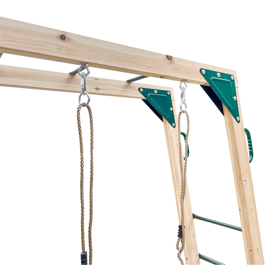 Lifespan Kids Kingston Cubby House Swing Set with 2.2m Blue Slide