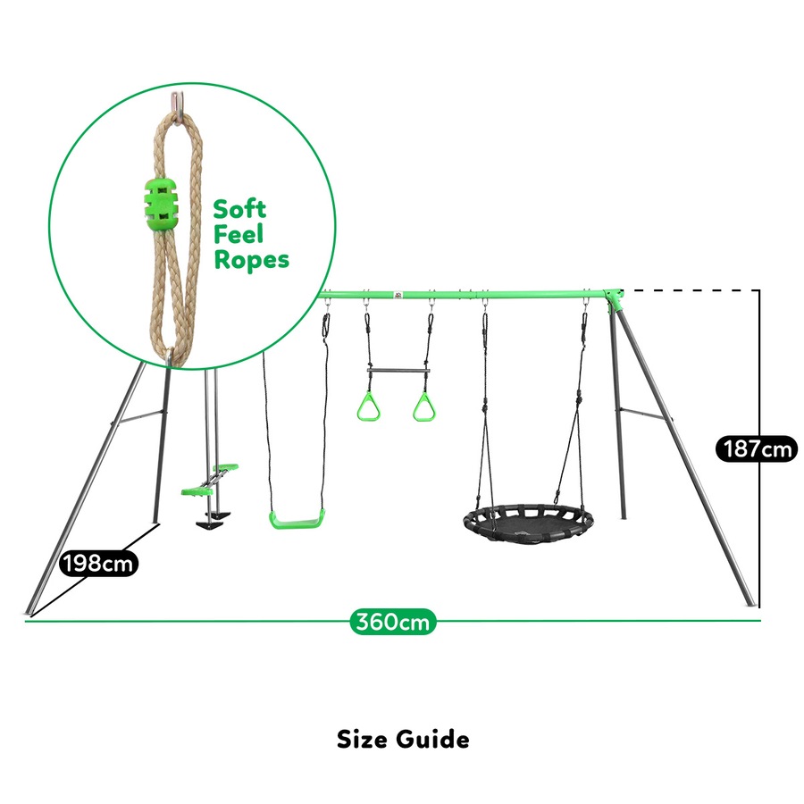 Lifespan Kids Lynx 4 Station Swing Set