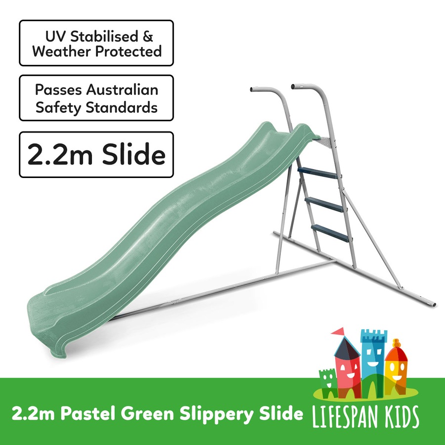 Lifespan Kids Slippery Slide with 2.2m Pastel Green Slide