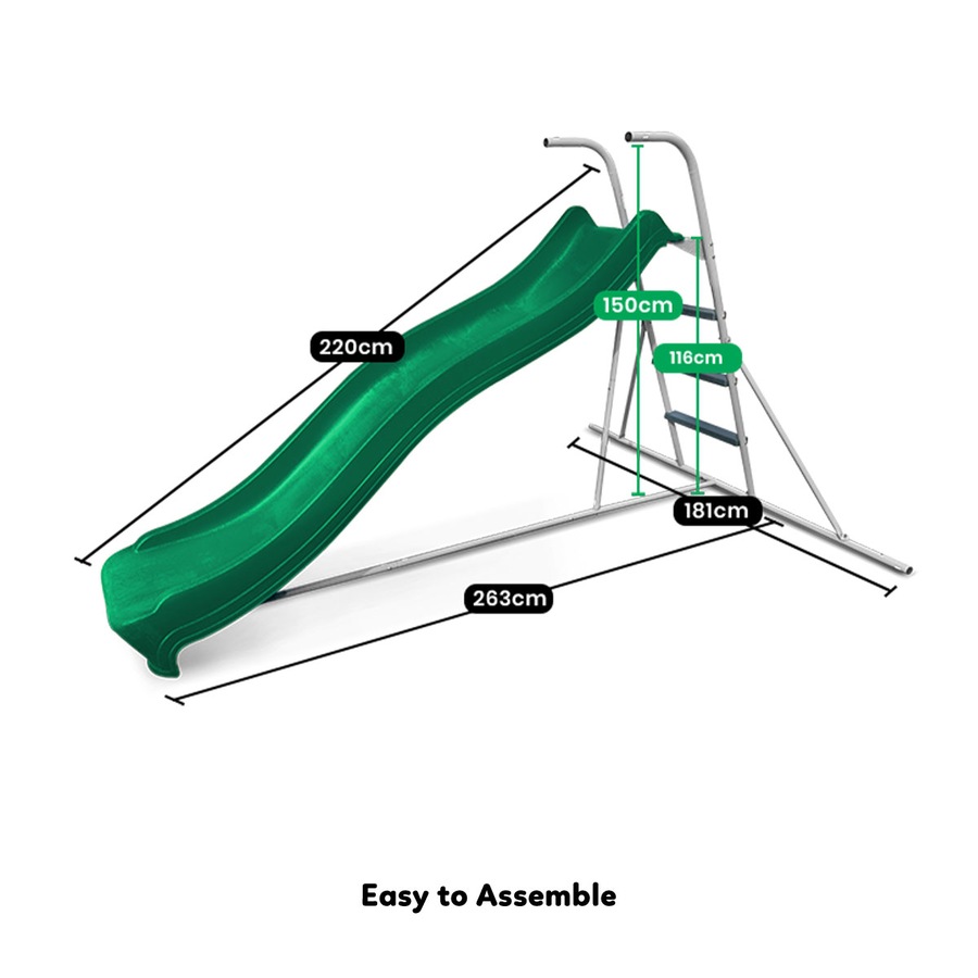 Lifespan Kids Slippery Slide with 2.2m Pastel Green Slide