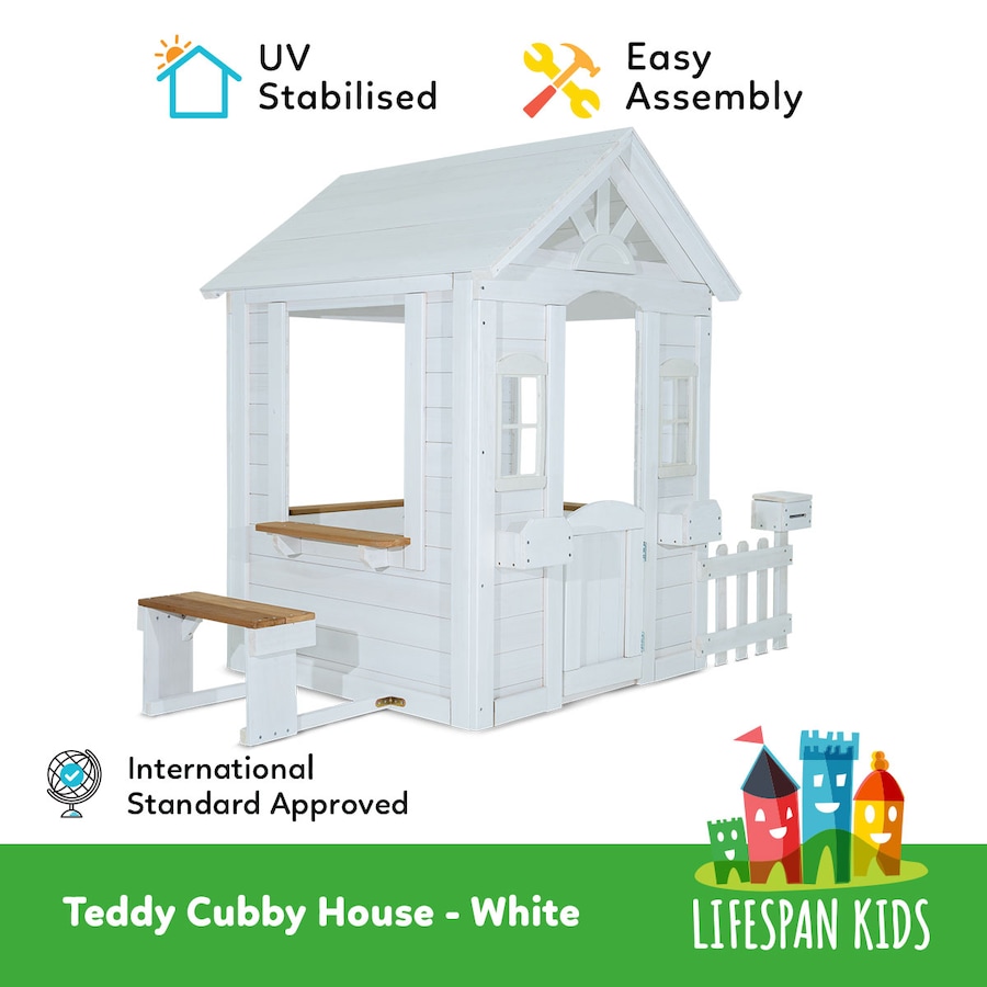 Lifespan Kids Teddy Cubby House in White (V2)