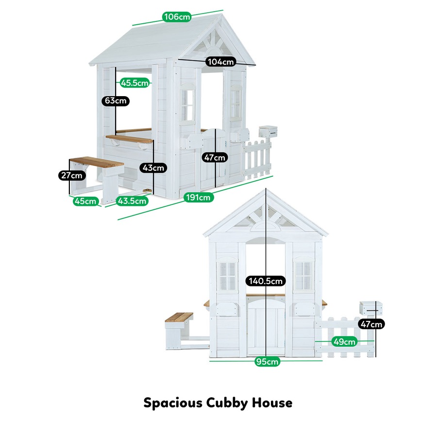 Lifespan Kids Teddy Cubby House in White (V2)