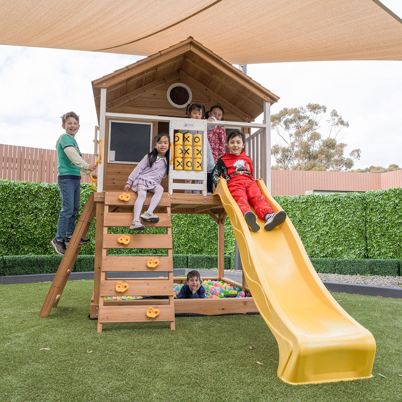 Cubby House With Sandpit Underneath Warrigal Raised Wooden Cubby