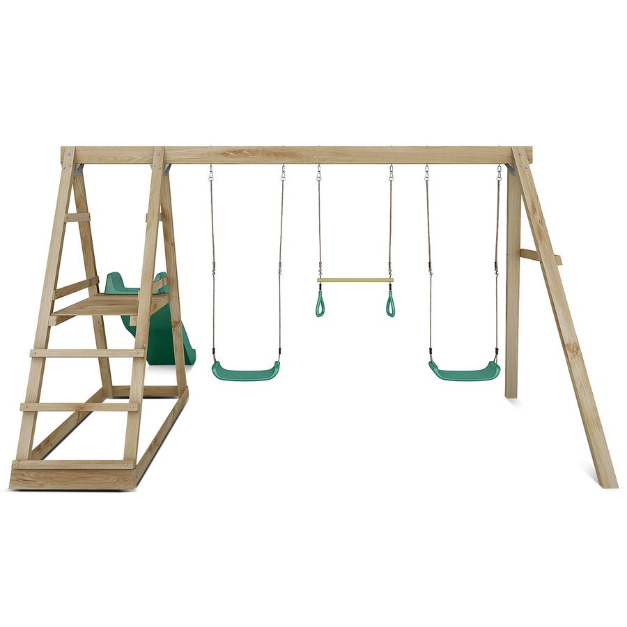 Lifespan Kids Winston 3-Station Timber Swing Set with Slide