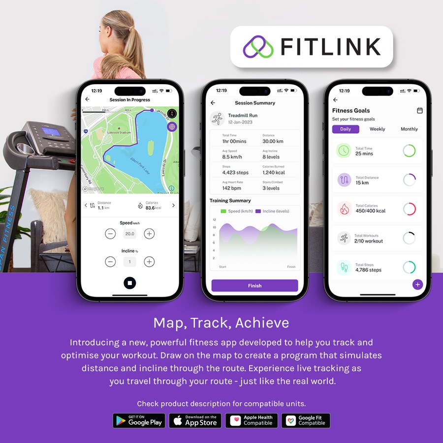 LSG Vulcan M2 Treadmill with 4.0 CHP 18km/h Max Speed 20 Auto Incline Levels Bluetooth Speakers