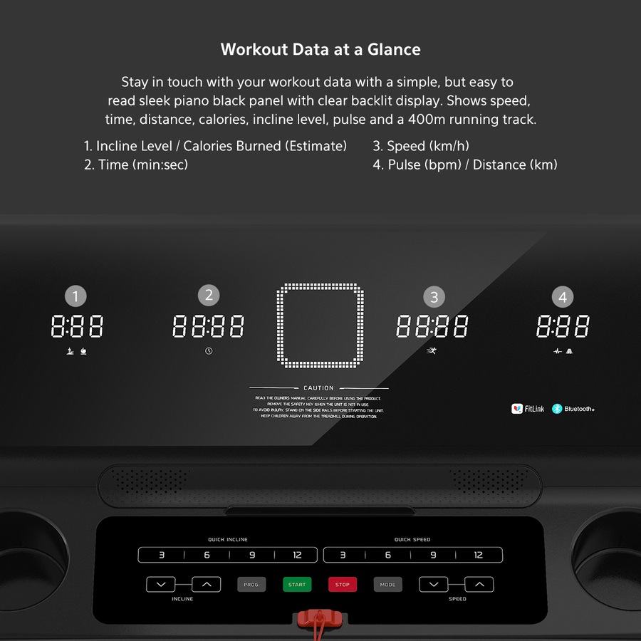 LSG Vulcan M2 Treadmill with 4.0 CHP 18km/h Max Speed 20 Auto Incline Levels Bluetooth Speakers