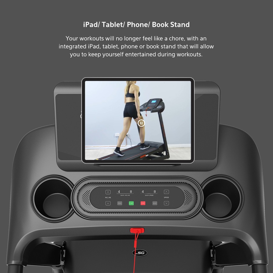 LSG Focus M3 Treadmill Home Treadmill for Cardio 18km/h Max Speed 2.5CHP EverDrive Motor Pulse Sensors Folding Treadmill