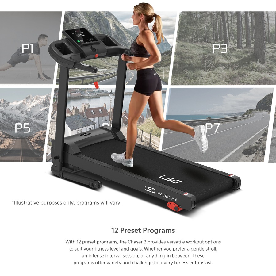 Pacer Machine Buy LSG Pacer M4 Treadmill Home Cardio Machine with 3 Manual Incline ...
