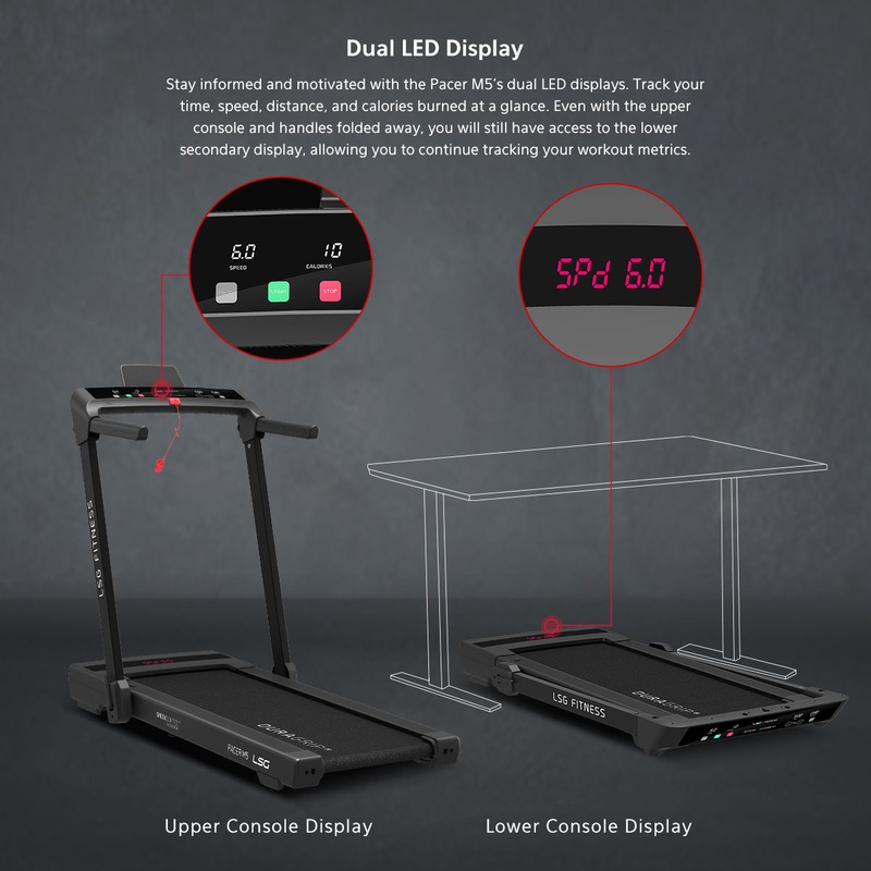 Buy LSG PACER M5 Walking Pad Under Desk Fold Down Treadmill MyDeal