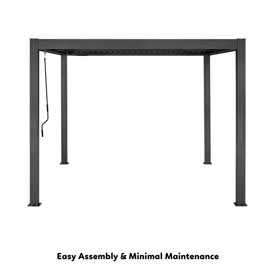 Yardtopia Elmont 3m x 3m Aluminium Adjustable Louvre Pergola