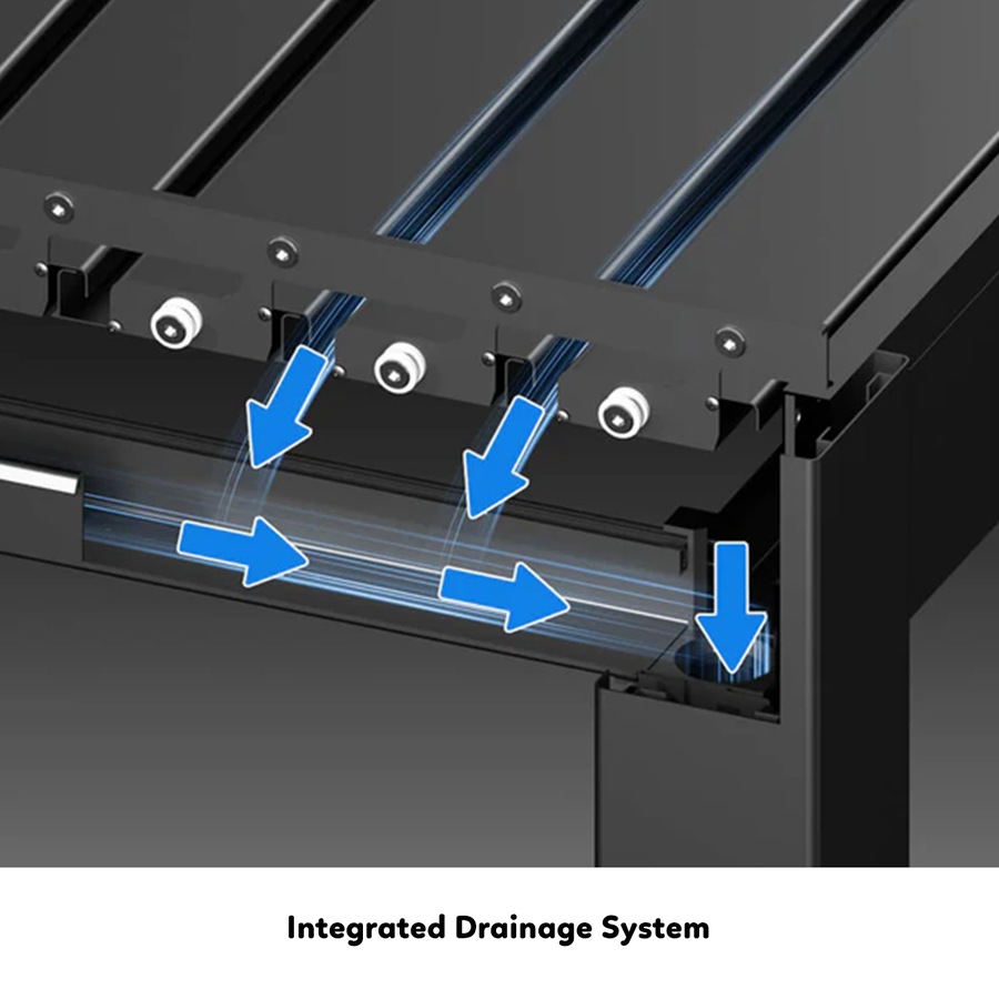 Yardtopia Elmont 3m x 3m Aluminium Adjustable Louvre Pergola