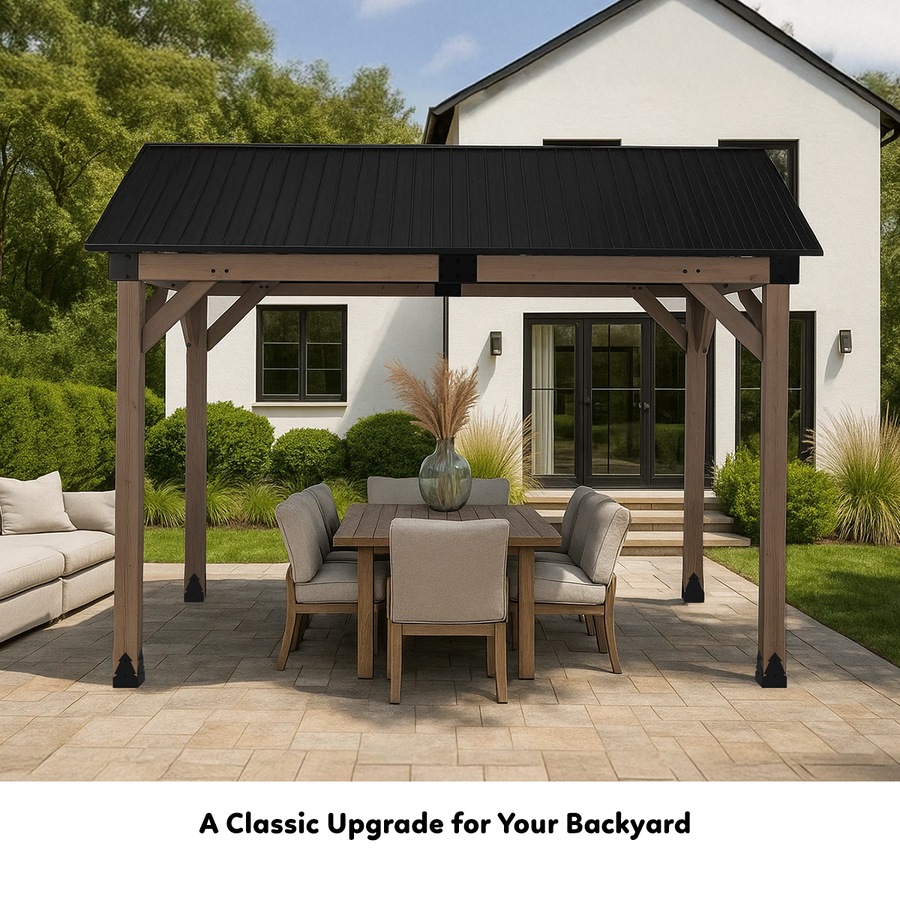 Yardtopia Fremantle 3.6m x 3m Timber & Steel Gable Roof Gazebo