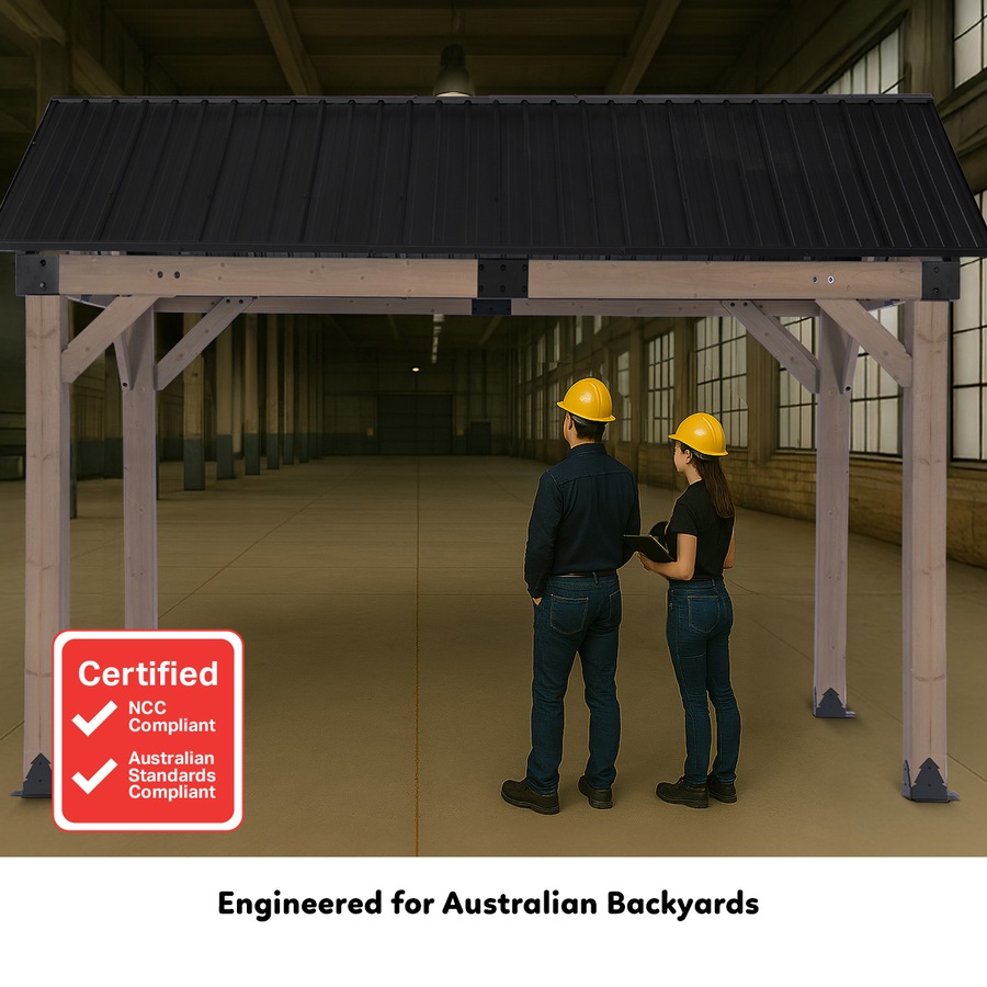 Yardtopia Fremantle 3.6m x 3m Timber & Steel Gable Roof Gazebo