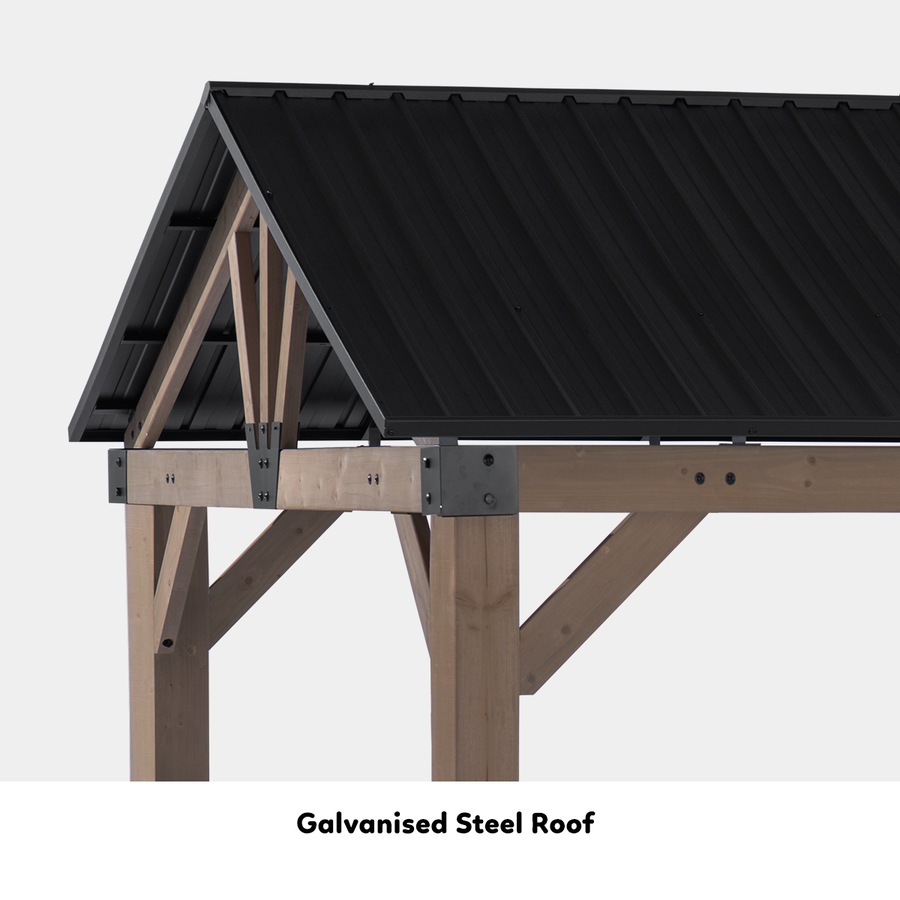Yardtopia Fremantle 3.6m x 3m Timber & Steel Gable Roof Gazebo