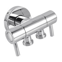 ACA 1/4 Mini Cistern Cock Dual Control Toilet Bidet Chrome