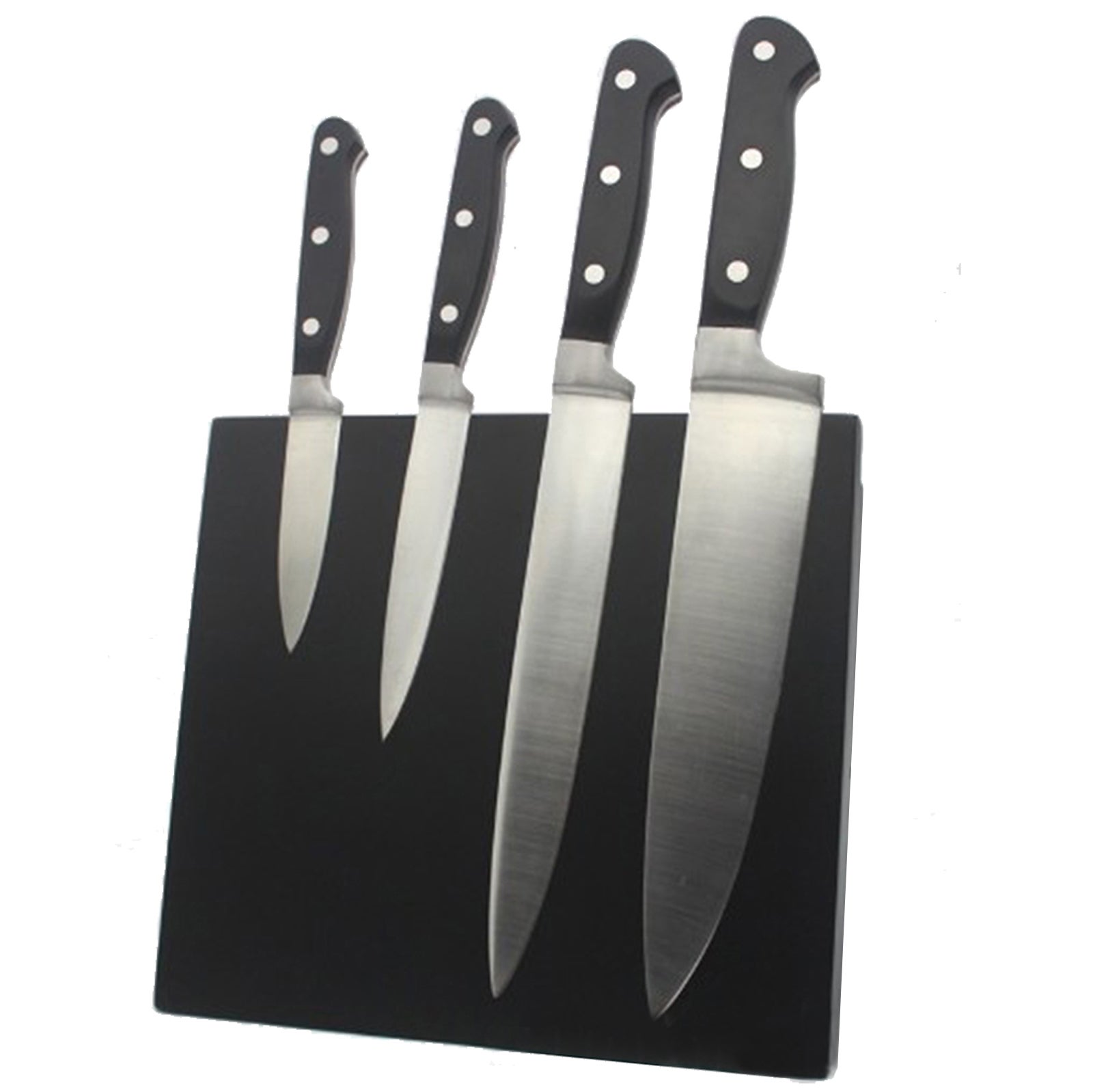 ACA 240mm Black Magnetic MDF Foldable Knife Holder Stand Kitchen Tool Storage Rack Block